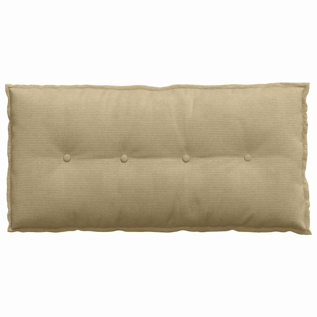 vidaXL Poduszka na plecy Szary zielony 100 x 50 cm Tkanina sztruksowa