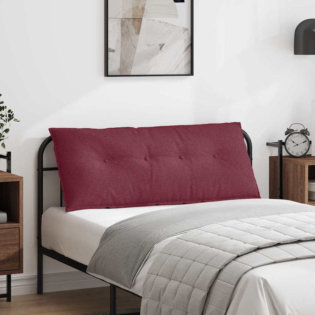 vidaXL Poduszka na plecy Czerwone wino 120 x 19 x 50 cm tkanina