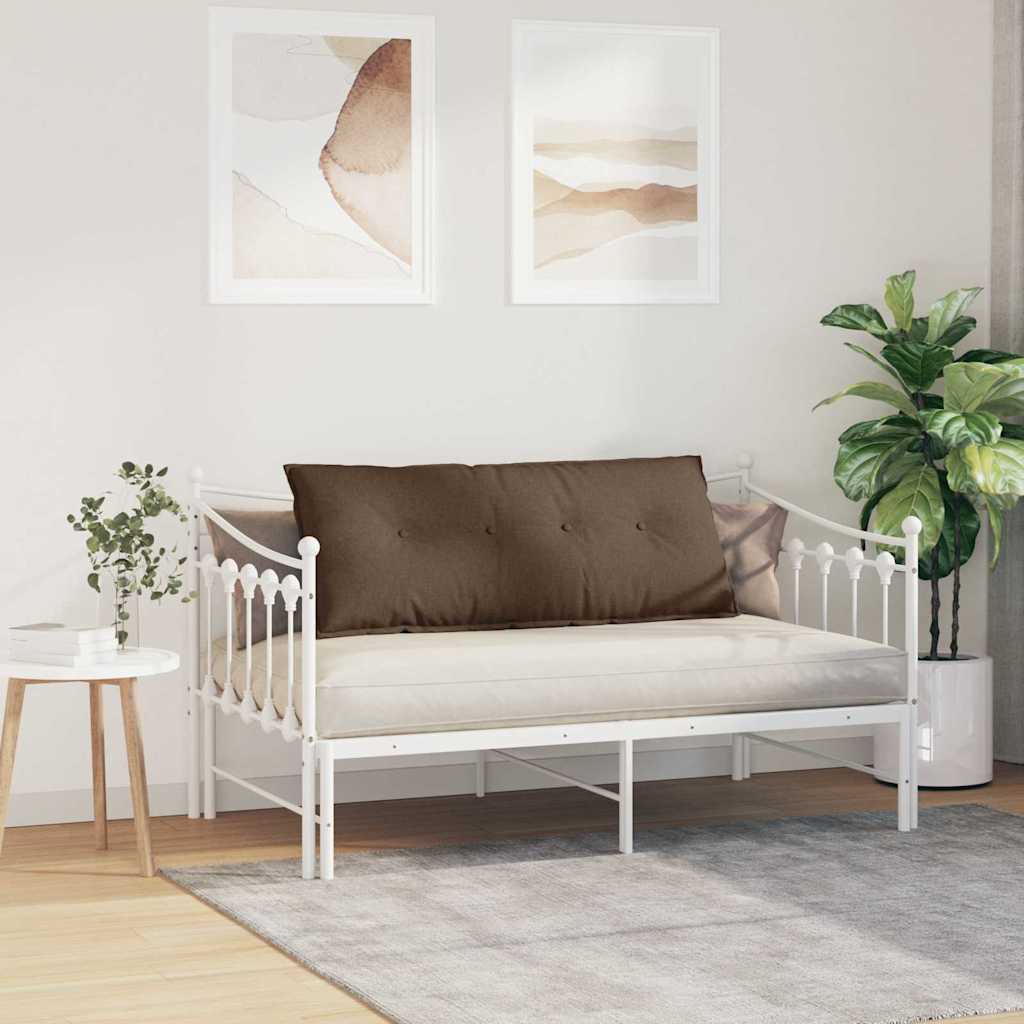 vidaXL Poduszka na plecy Brązowy 120 x 19 x 50 cm tkanina