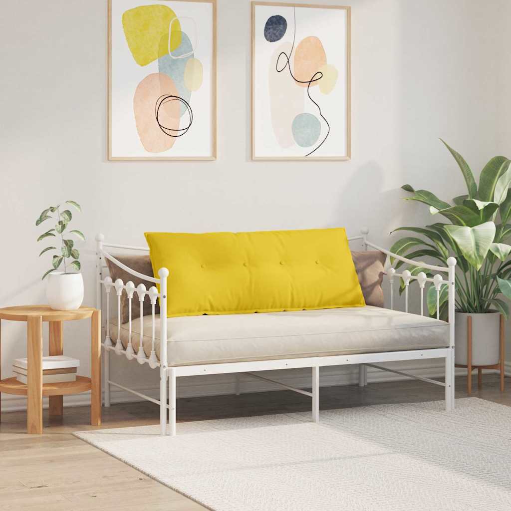 vidaXL Poduszka na plecy Jasnożółty 120 x 19 x 50 cm tkanina