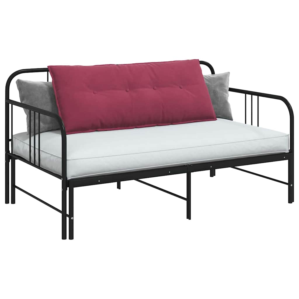 vidaXL Poduszka na plecy Czerwone wino 120 x 50 cm Tkanina sztruksowa