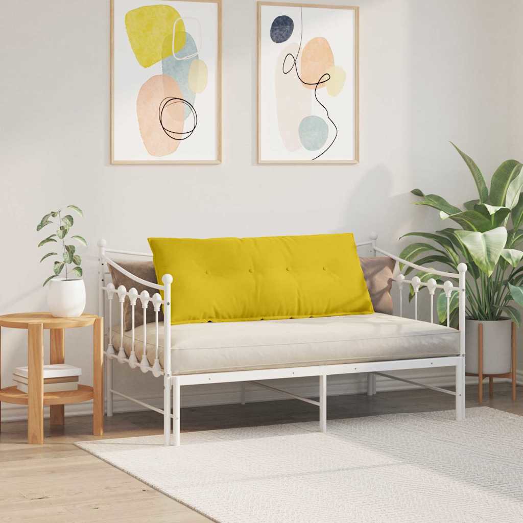 vidaXL Poduszka na plecy Żółty 120 x 50 cm Tkanina sztruksowa
