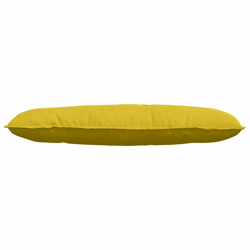 vidaXL Poduszka na plecy Żółty 120 x 50 cm Tkanina sztruksowa