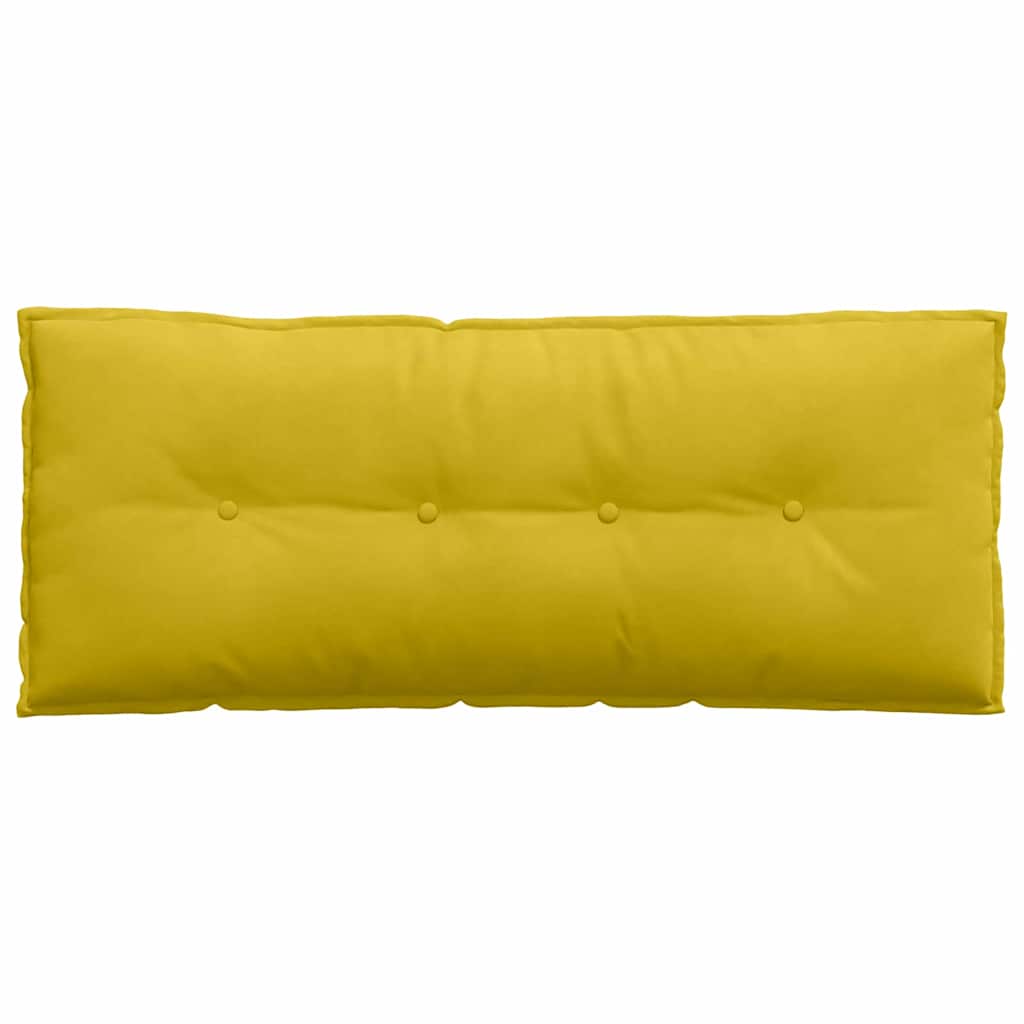 vidaXL Poduszka na plecy Żółty 120 x 50 cm Tkanina sztruksowa