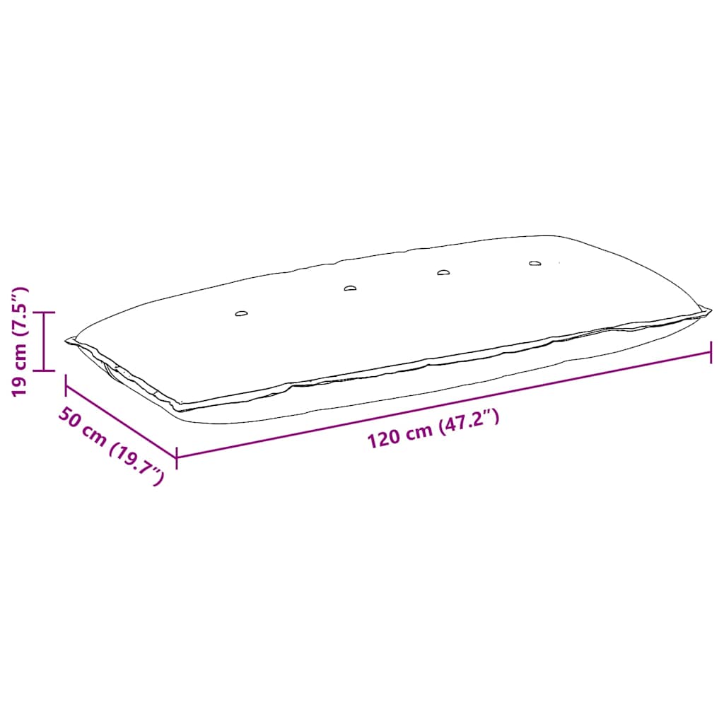 vidaXL Poduszka na plecy Jasnoszary 120 x 50 cm Tkanina mikrofibrowa