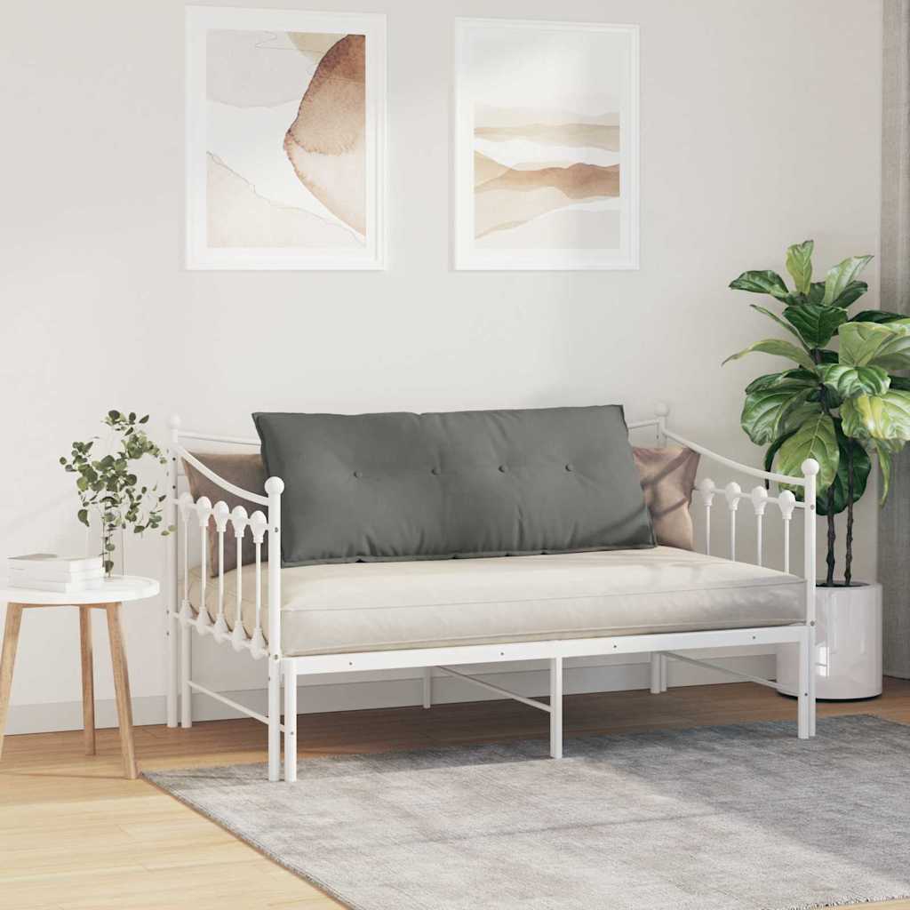 vidaXL Poduszka na plecy Ciemnoszary 120 x 50 cm Tkanina mikrofibrowa
