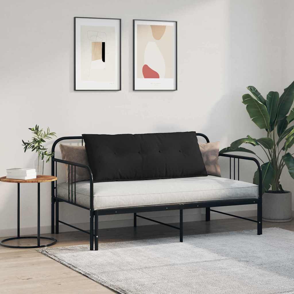 vidaXL Poduszka na plecy Czarny 120 x 50 cm Tkanina mikrofibrowa