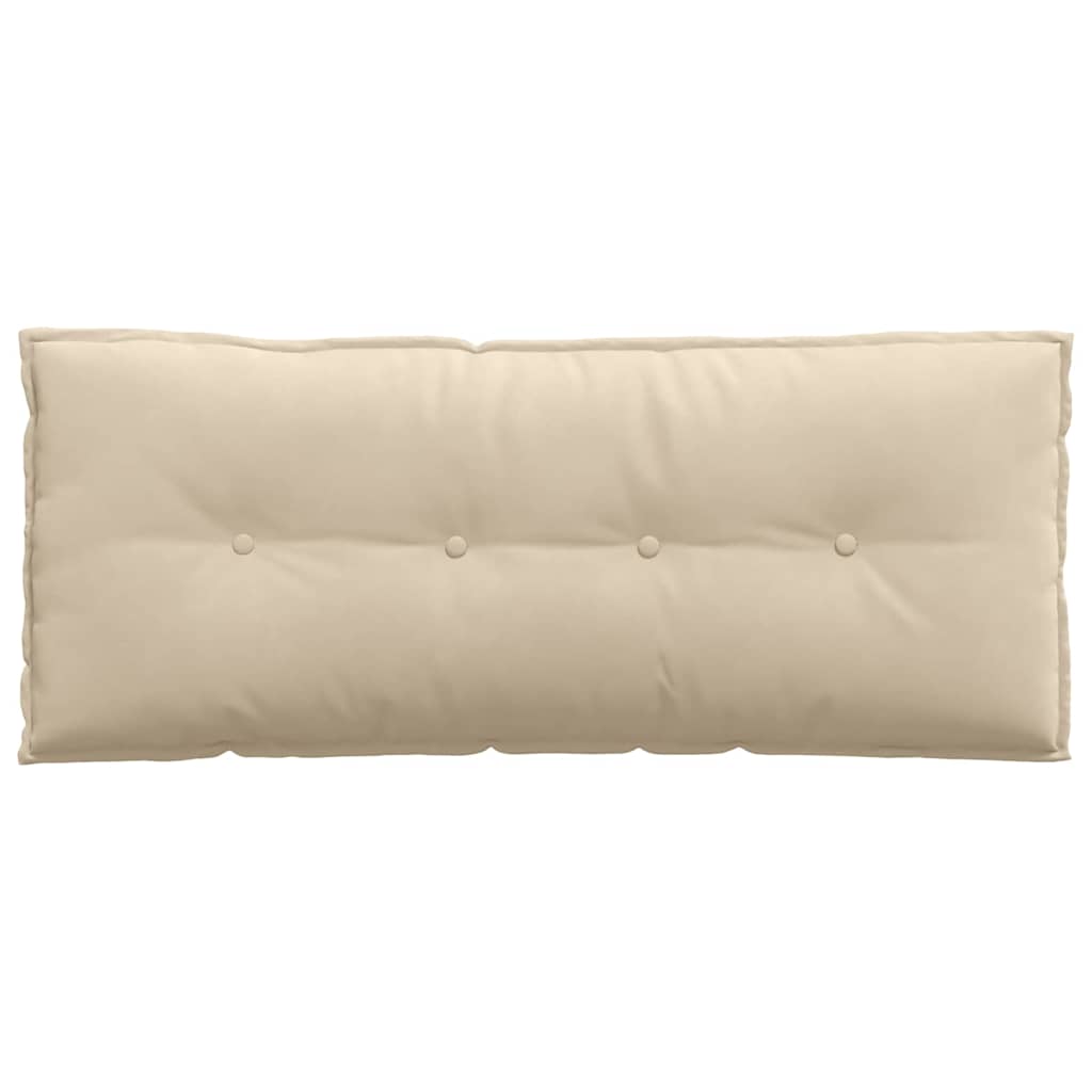 vidaXL Poduszka na plecy Kremowy 120 x 50 cm Tkanina mikrofibrowa