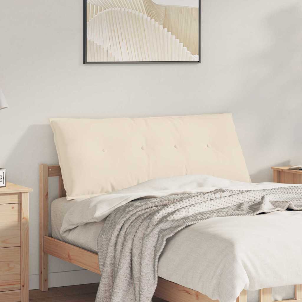 vidaXL Poduszka na plecy Beżowy 120 x 50 cm Tkanina mikrofibrowa