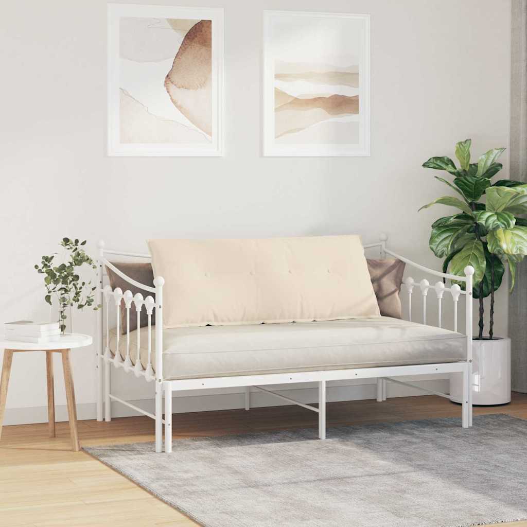 vidaXL Poduszka na plecy Beżowy 120 x 50 cm Tkanina mikrofibrowa