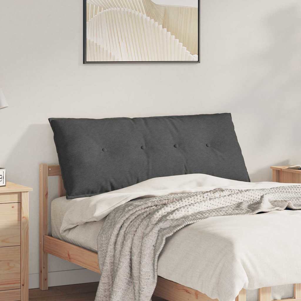 vidaXL Poduszka na plecy Ciemnoszary 120 x 50 cm Tkanina sztruksowa