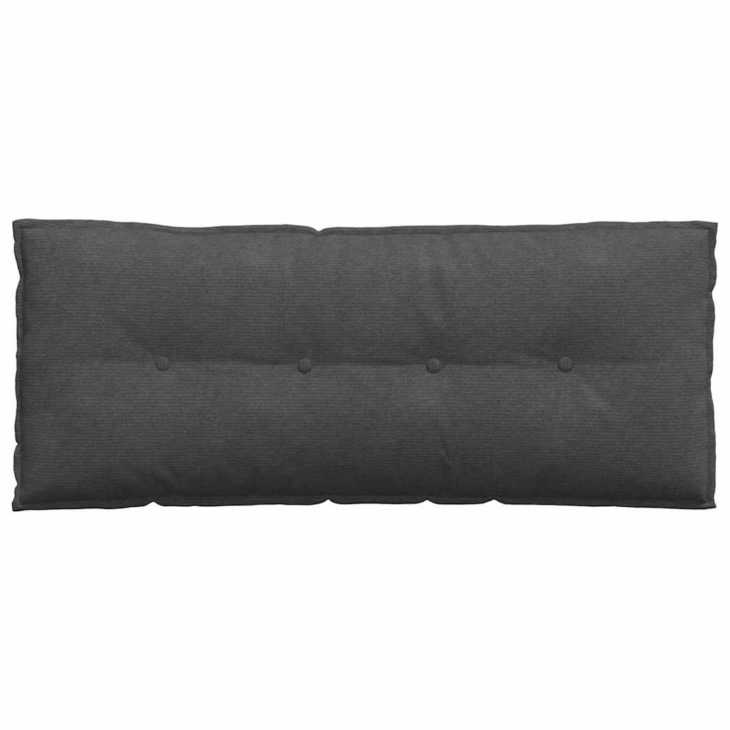 vidaXL Poduszka na plecy Ciemnoszary 120 x 50 cm Tkanina sztruksowa