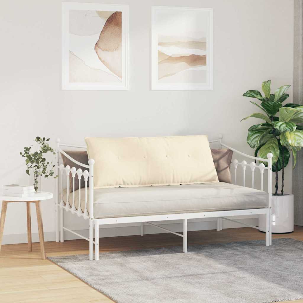 vidaXL Poduszka na plecy Kremowy 120 x 50 cm Tkanina sztruksowa
