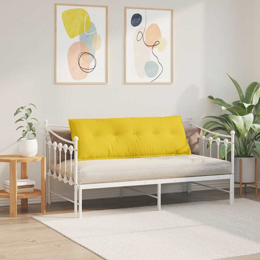 vidaXL Poduszka na plecy Jasnożółty 140 x 19 x 50 cm tkanina