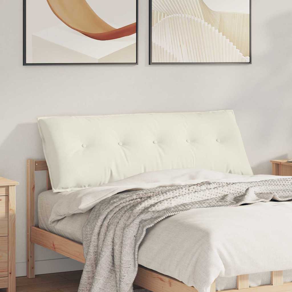 vidaXL Poduszka na plecy Kremowy 140 x 50 cm Tkanina sztruksowa