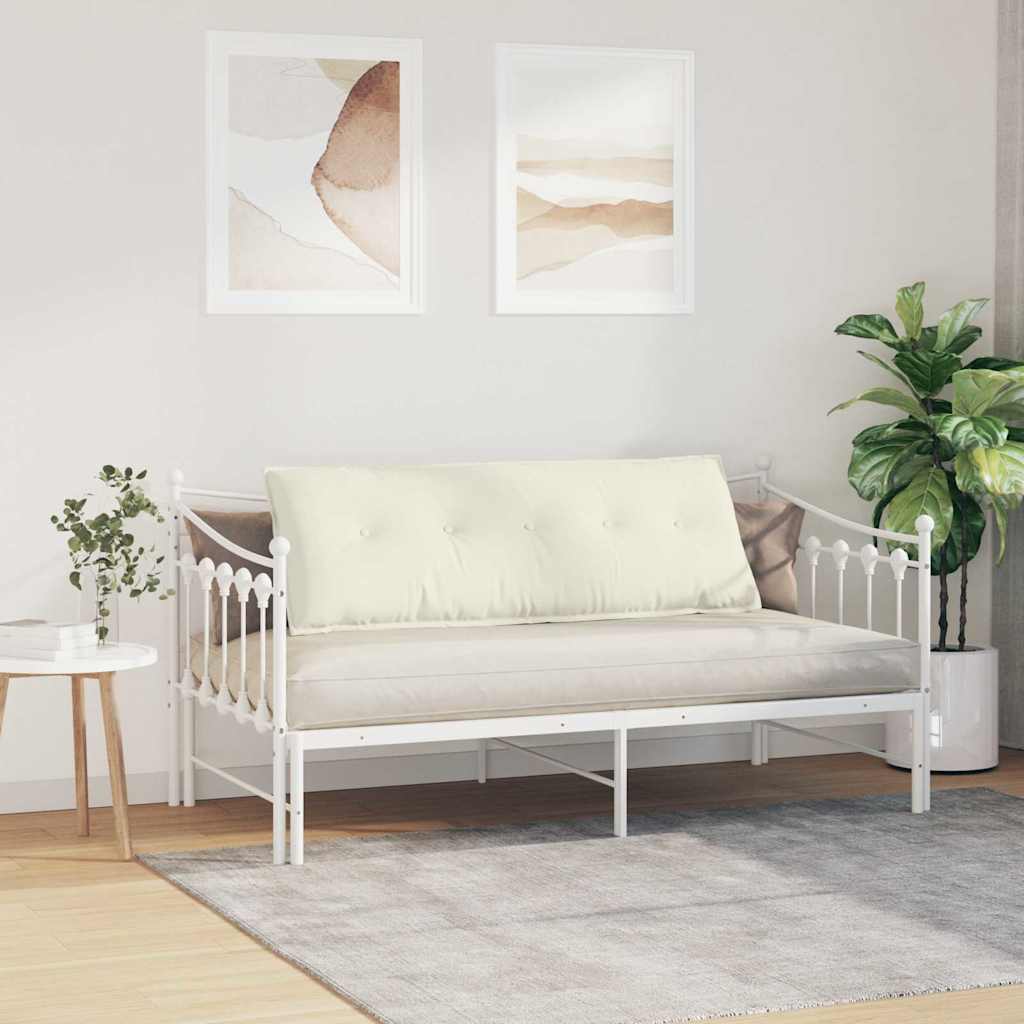 vidaXL Poduszka na plecy Kremowy 140 x 50 cm Tkanina sztruksowa