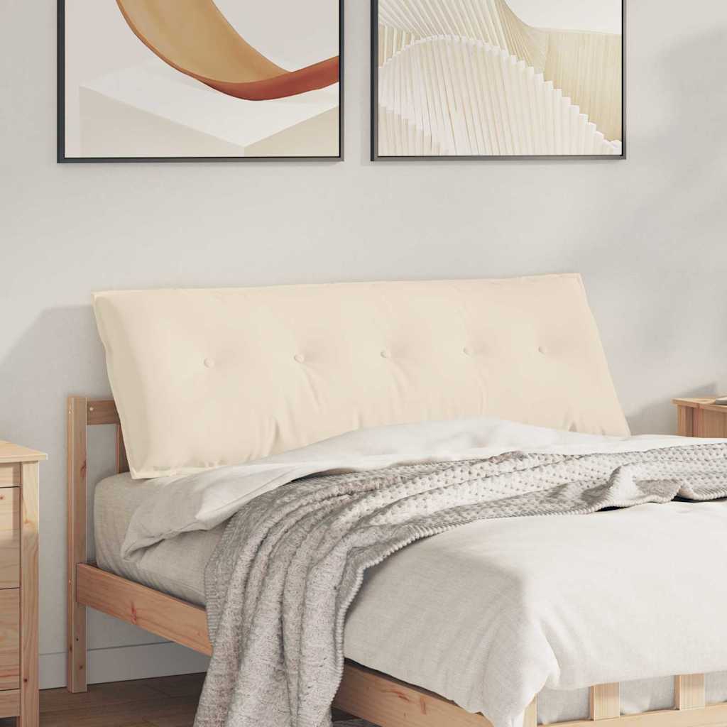 vidaXL Poduszka na plecy Beżowy 140 x 50 cm Tkanina mikrofibrowa