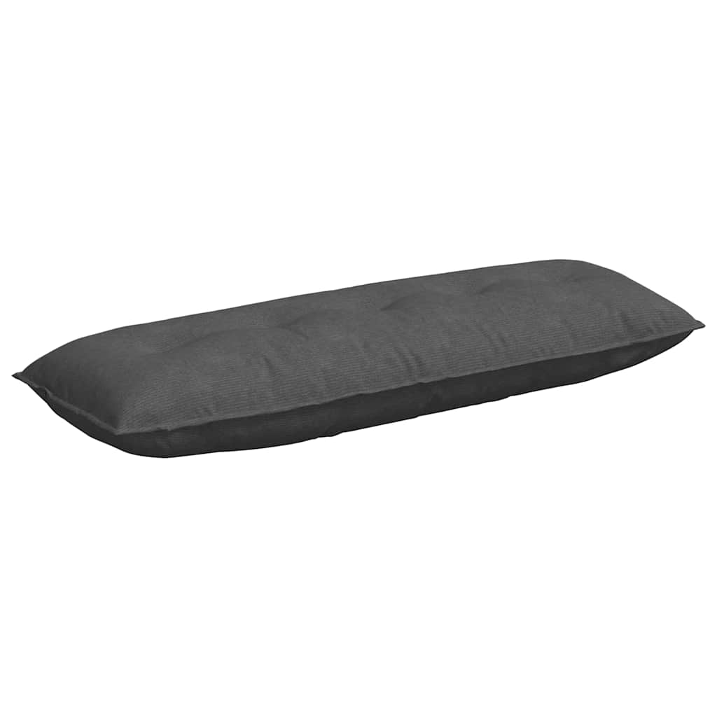 vidaXL Poduszka na plecy Ciemnoszary 140 x 50 cm Tkanina sztruksowa
