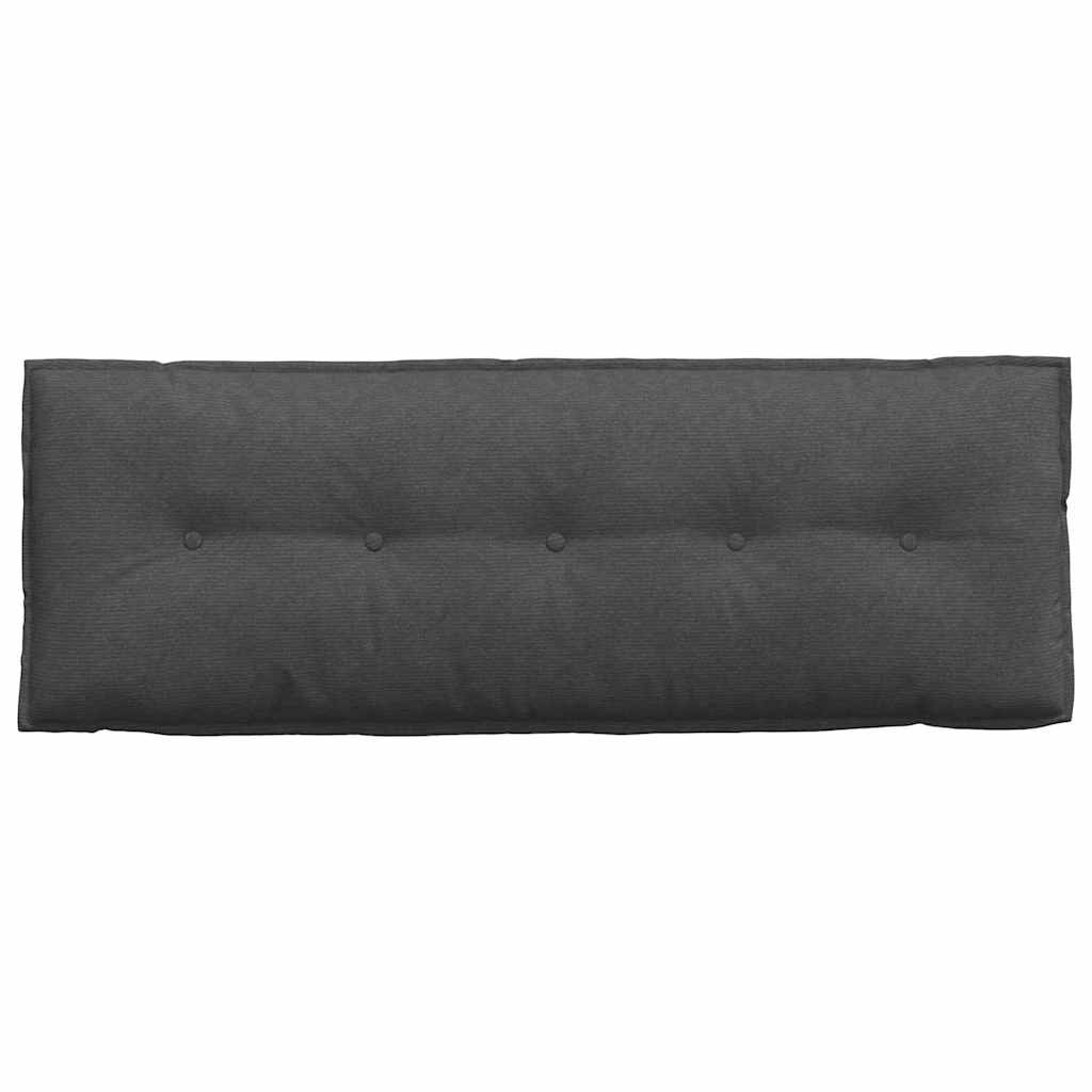vidaXL Poduszka na plecy Ciemnoszary 140 x 50 cm Tkanina sztruksowa