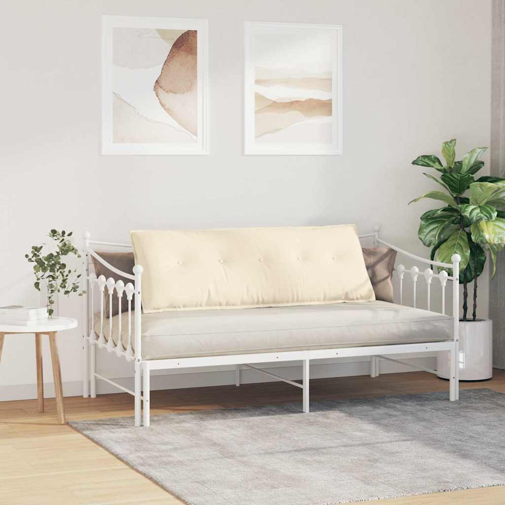 vidaXL Poduszka na plecy Kremowy 140 x 50 cm Tkanina sztruksowa