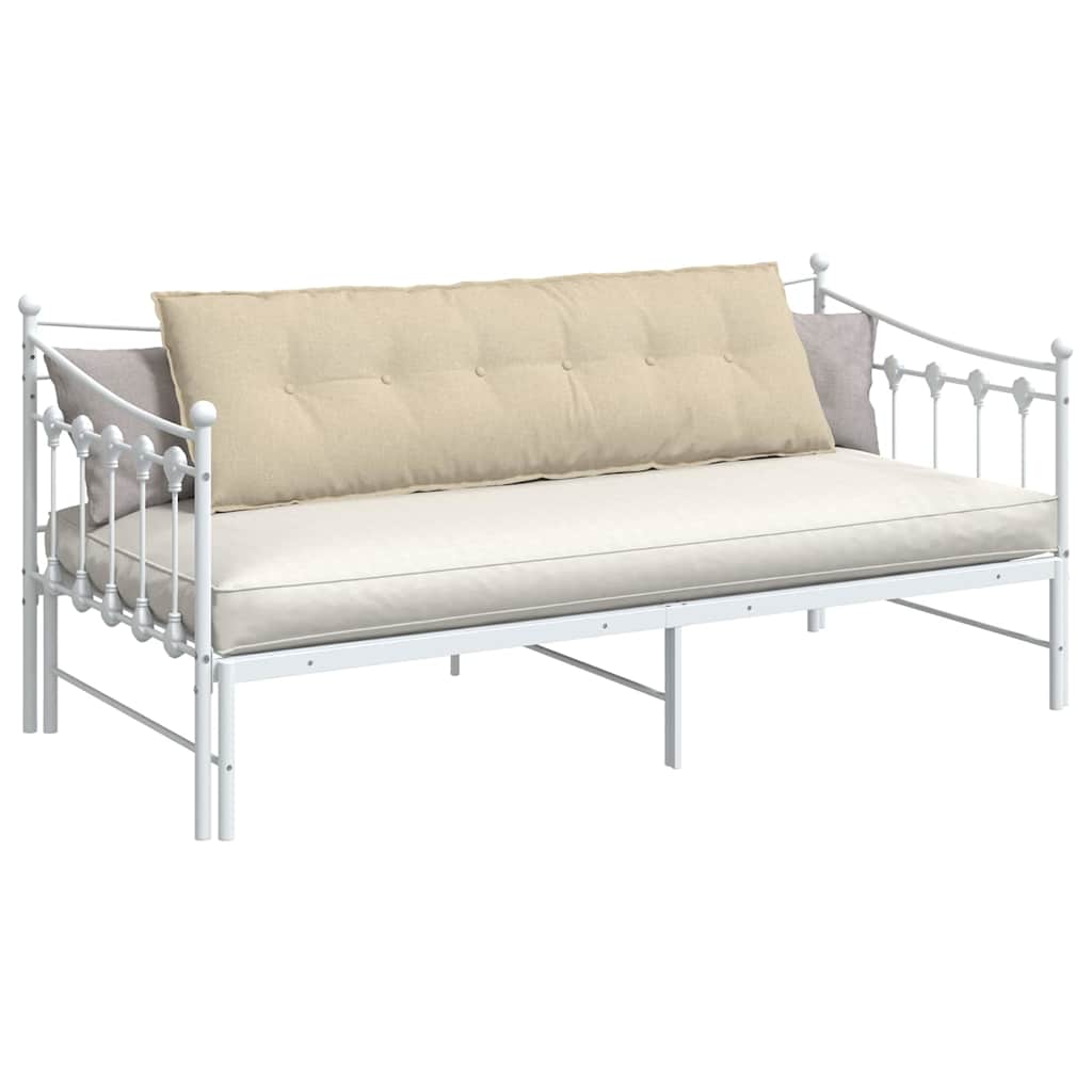 vidaXL Poduszka na plecy Kremowy 160 x 19 x 50 cm tkanina