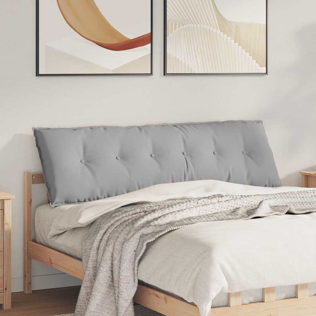 vidaXL Poduszka na plecy Szary chmur 160 x 19 x 50 cm tkanina