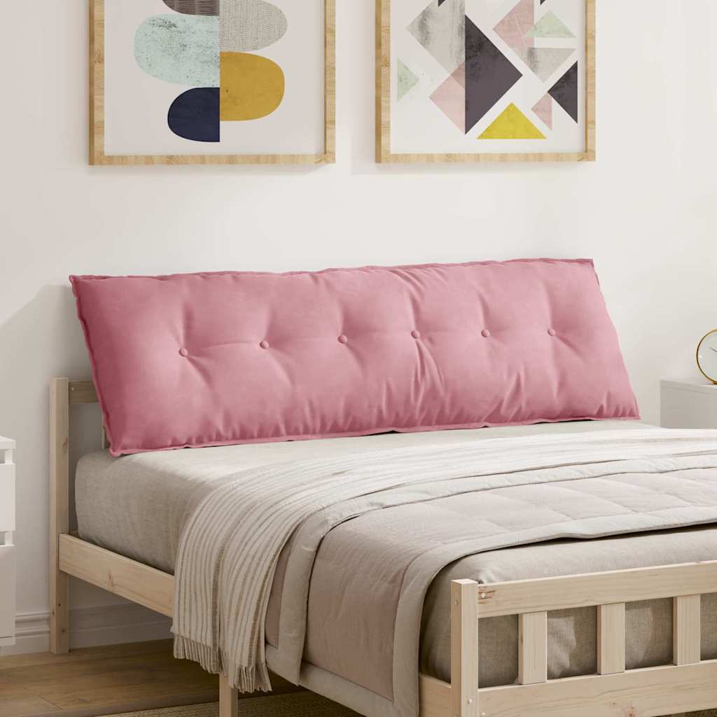 vidaXL Poduszka na plecy Różowy 160 x 50 cm Tkanina sztruksowa