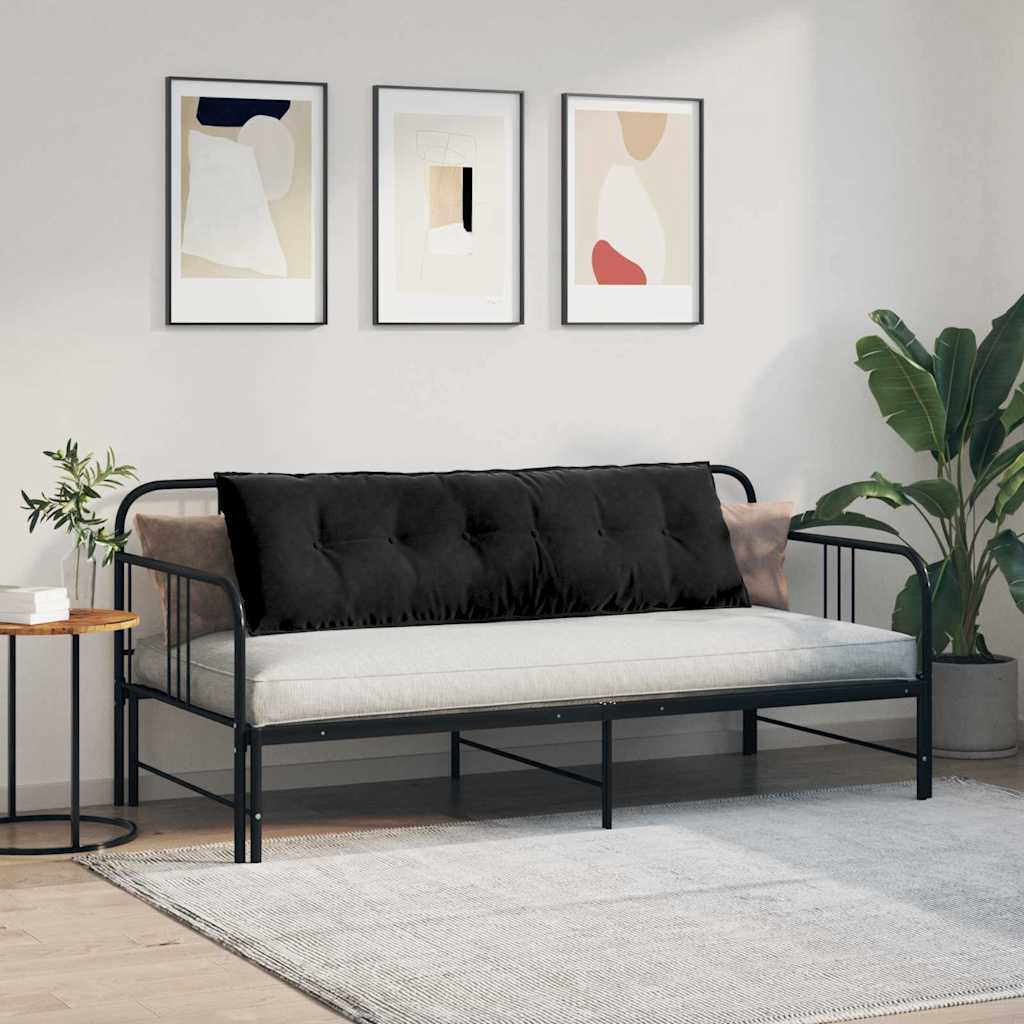 vidaXL Poduszka na plecy Czarny 160 x 50 cm Tkanina sztruksowa