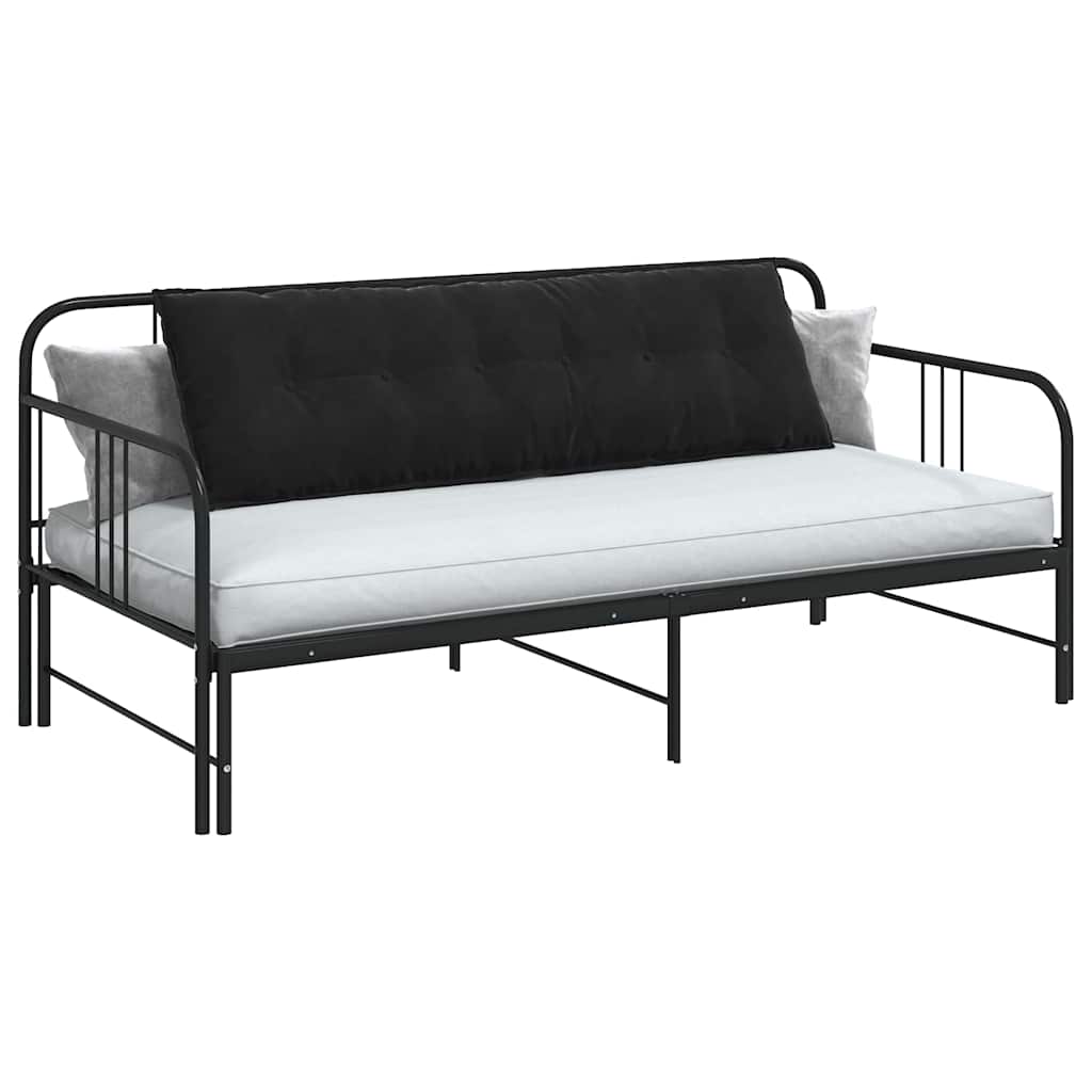vidaXL Poduszka na plecy Czarny 160 x 50 cm Tkanina sztruksowa