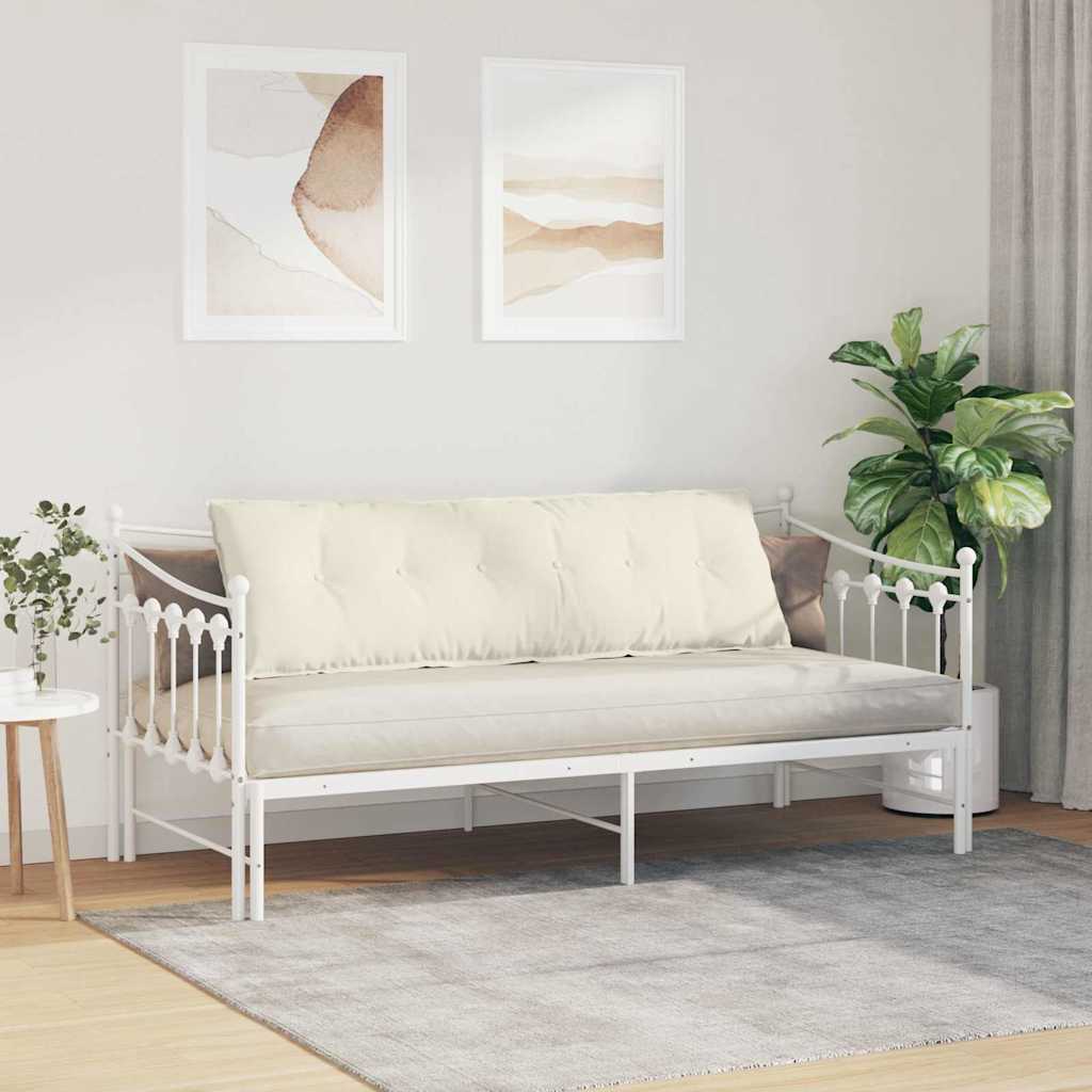 vidaXL Poduszka na plecy Kremowy 160 x 50 cm Tkanina sztruksowa