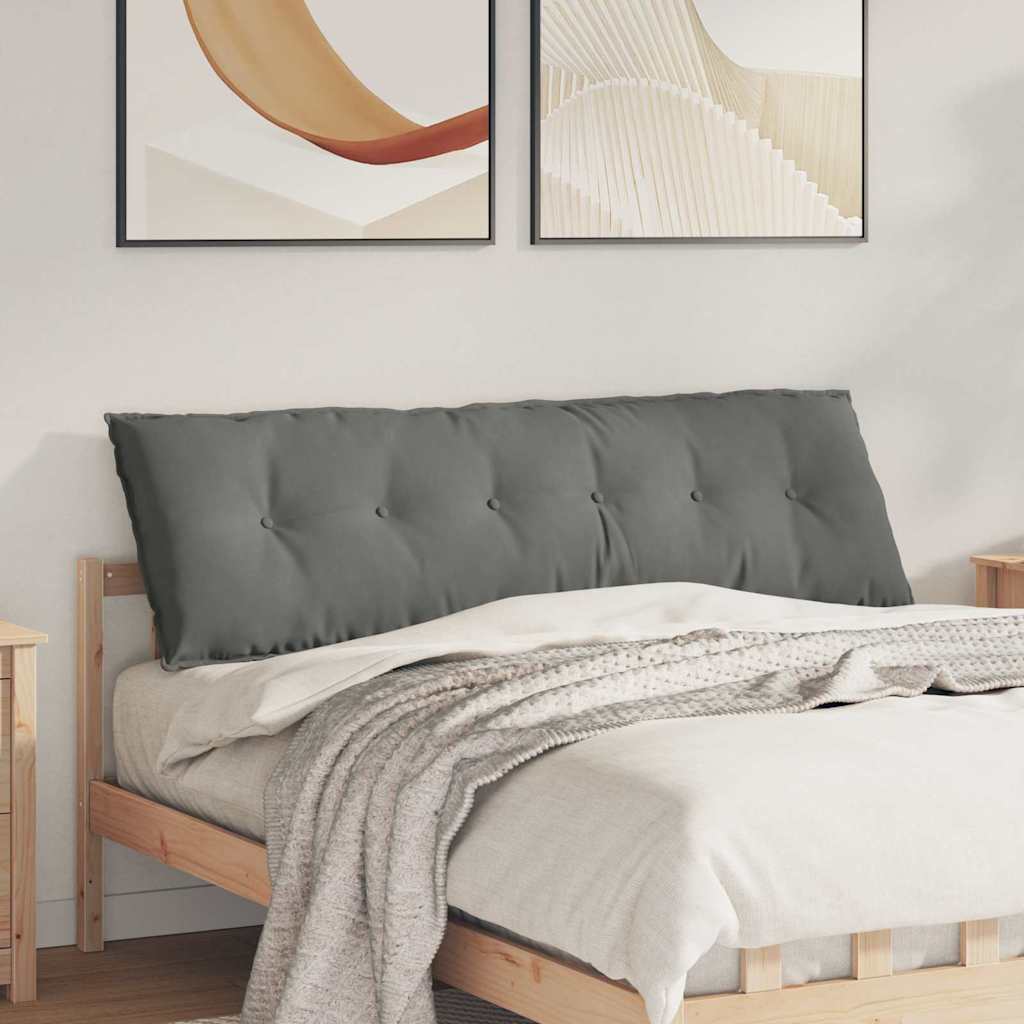 vidaXL Poduszka na plecy Ciemnoszary 160 x 50 cm Tkanina mikrofibrowa