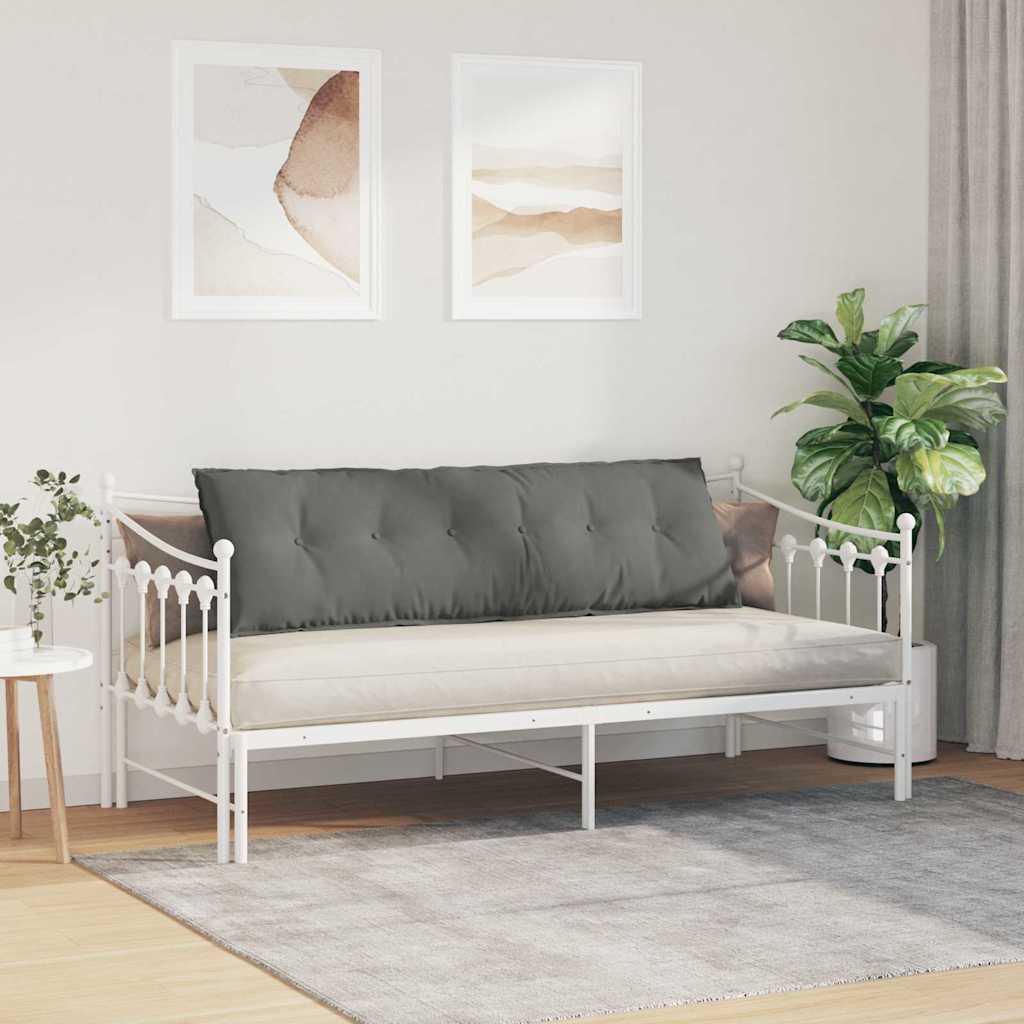 vidaXL Poduszka na plecy Ciemnoszary 160 x 50 cm Tkanina mikrofibrowa