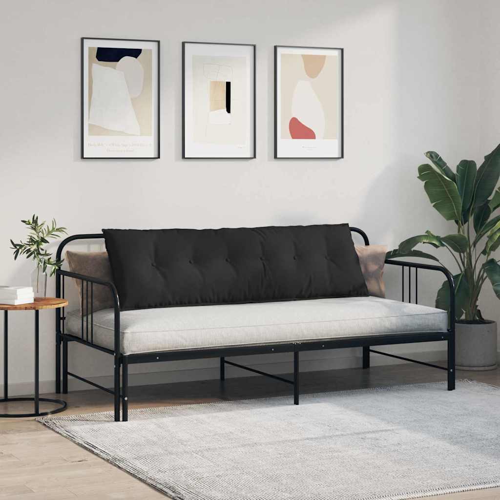 vidaXL Poduszka na plecy Czarny 160 x 50 cm Tkanina mikrofibrowa