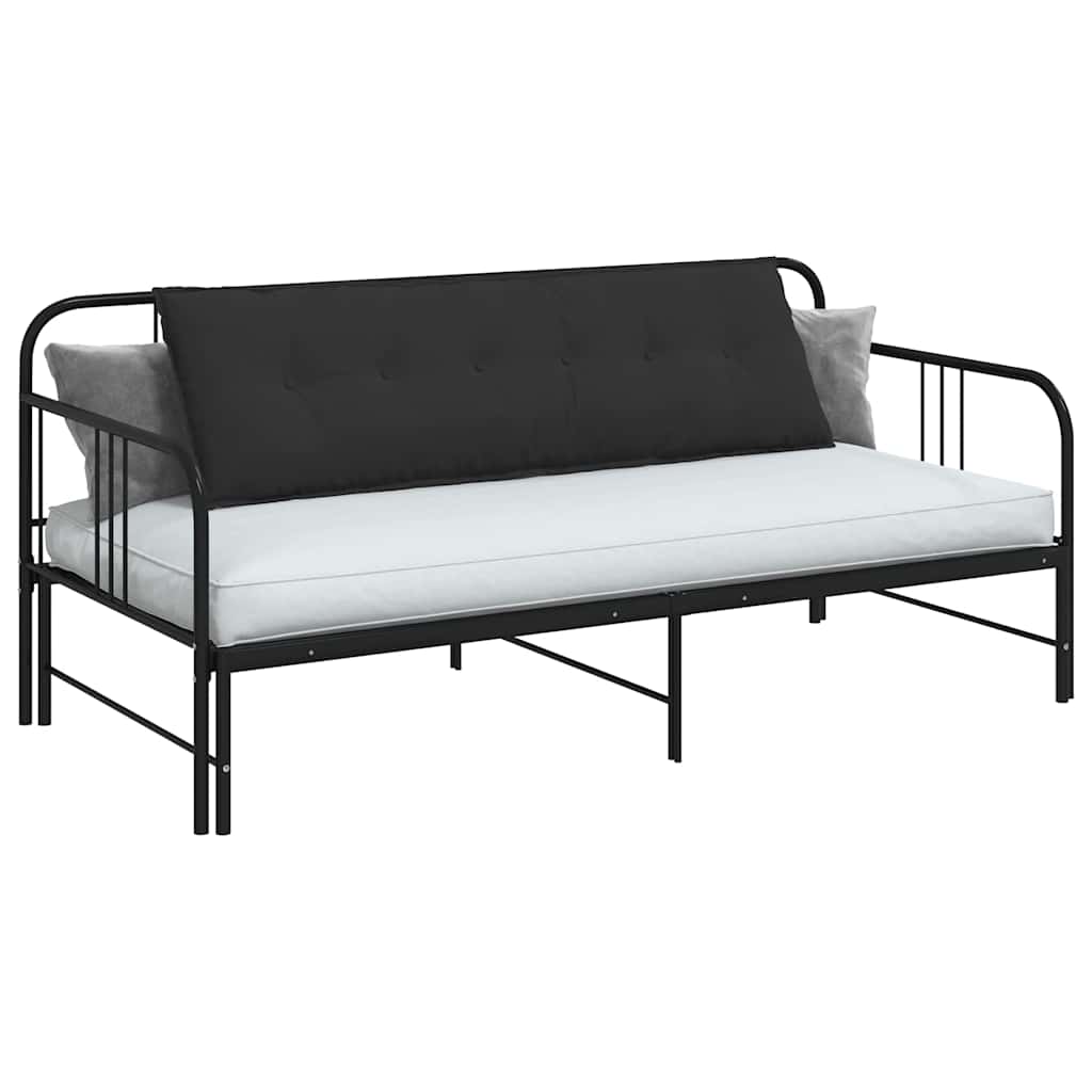 vidaXL Poduszka na plecy Czarny 160 x 50 cm Tkanina mikrofibrowa