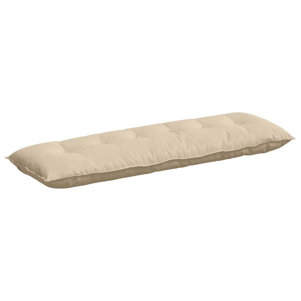 vidaXL Poduszka na plecy Kremowy 160 x 50 cm Tkanina mikrofibrowa