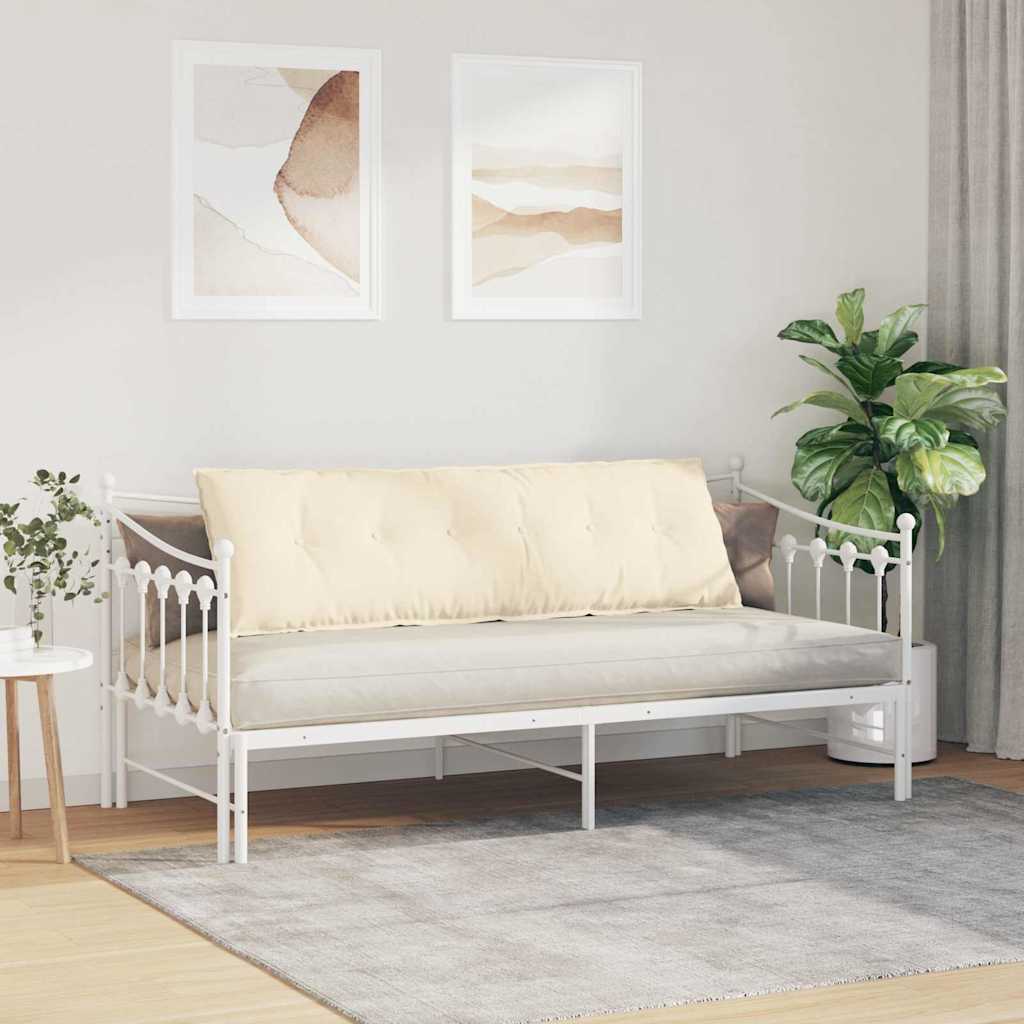 vidaXL Poduszka na plecy Kremowy 160 x 50 cm Tkanina sztruksowa