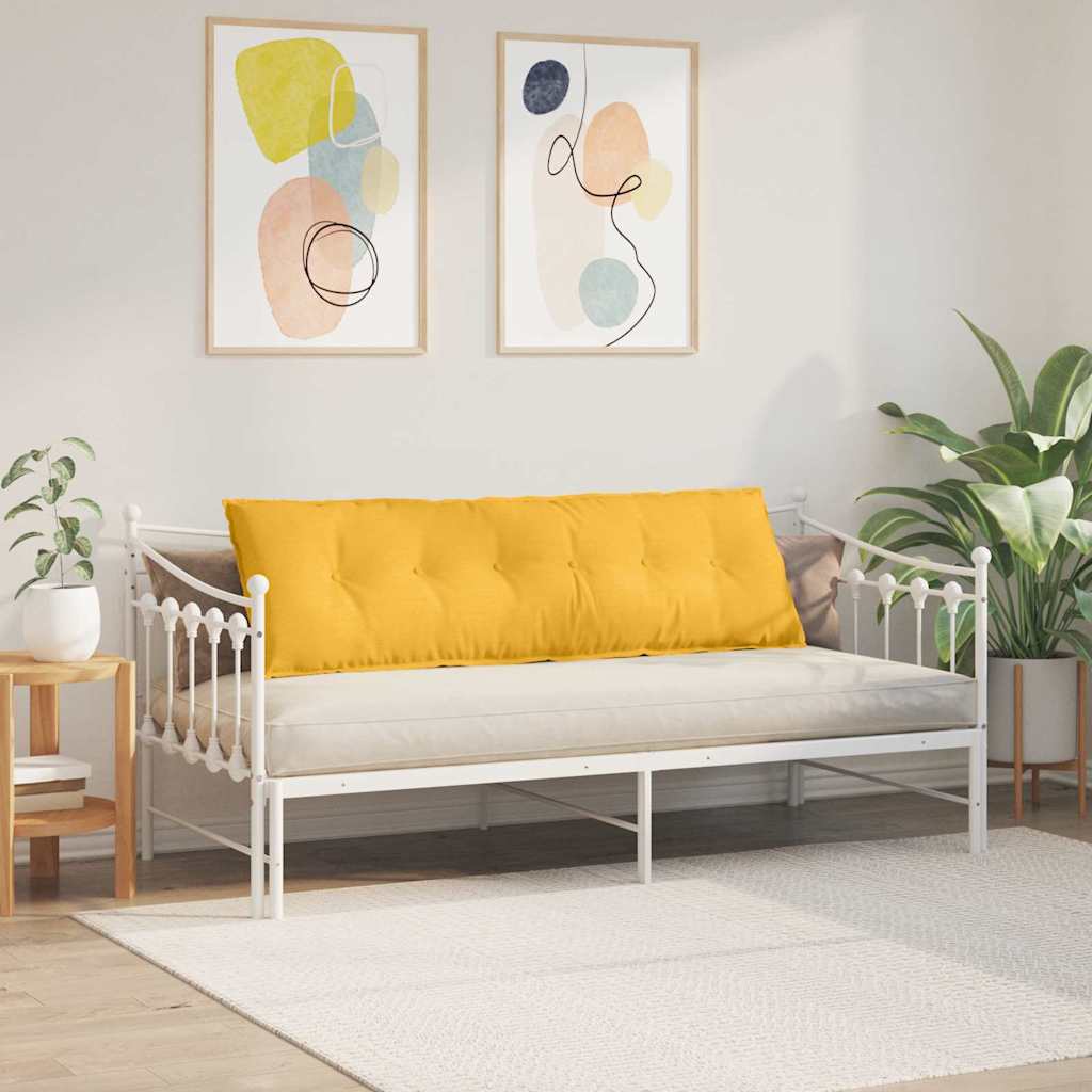 vidaXL Poduszka na plecy Jasnożółty 160 x 50 cm Tkanina sztruksowa