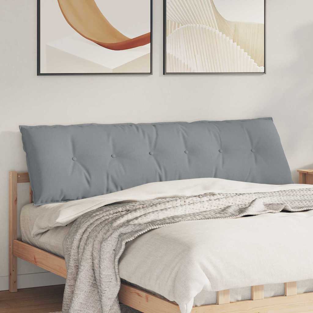vidaXL Poduszka na plecy Jasnoszary 180 x 19 x 50 cm tkanina
