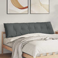 vidaXL Poduszka na plecy Ciemnoszary 180 x 19 x 50 cm tkanina