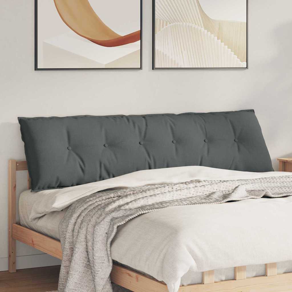 vidaXL Poduszka na plecy Ciemnoszary 180 x 19 x 50 cm tkanina