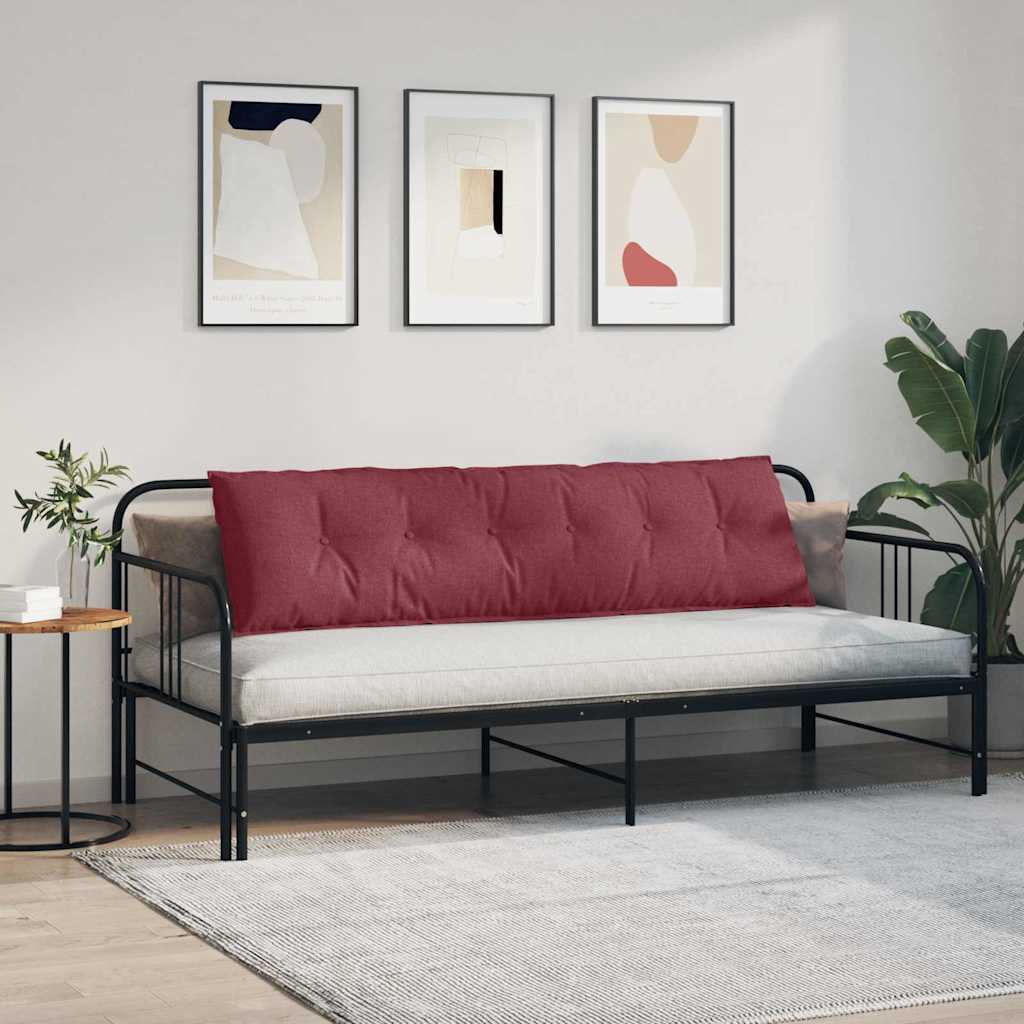vidaXL Poduszka na plecy Czerwone wino 180 x 19 x 50 cm tkanina