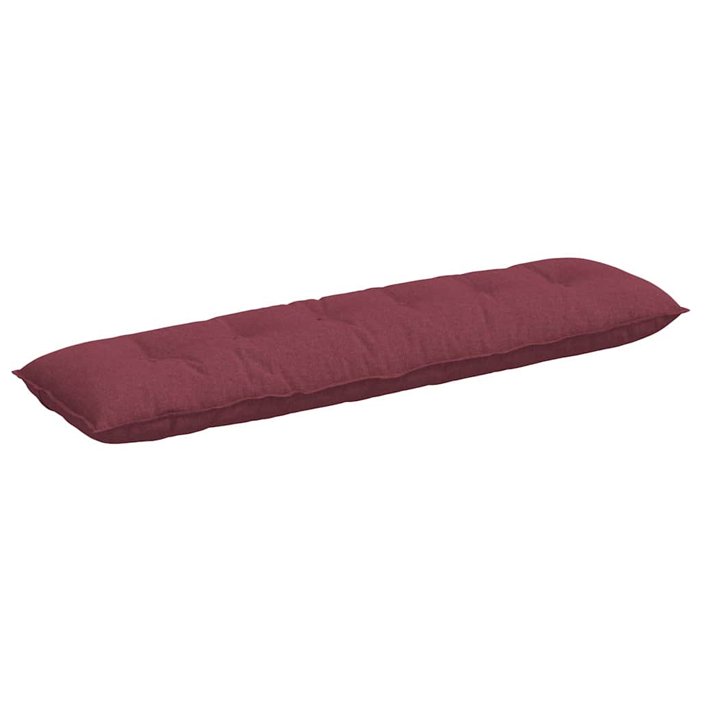 vidaXL Poduszka na plecy Czerwone wino 180 x 19 x 50 cm tkanina