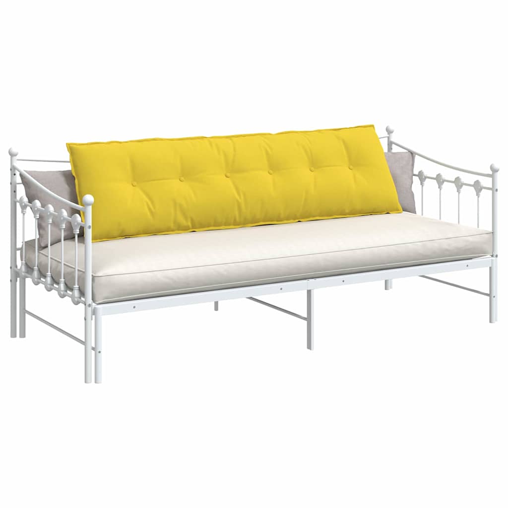vidaXL Poduszka na plecy Jasnożółty 180 x 19 x 50 cm tkanina