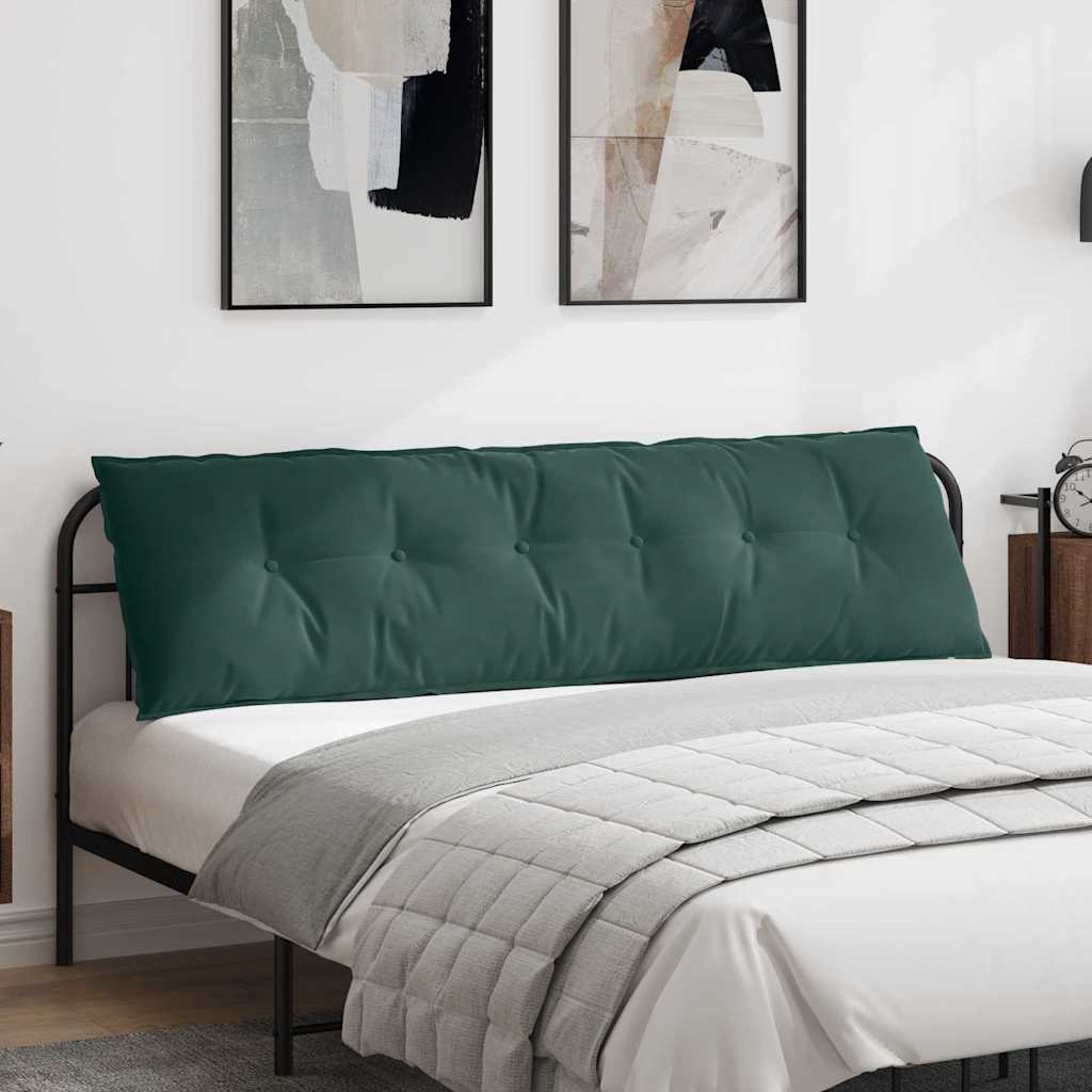 vidaXL Poduszka na plecy Ciemna zieleń 180 x 50 cm Tkanina sztruksowa