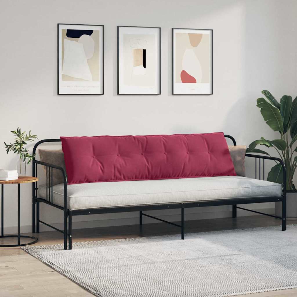 vidaXL Poduszka na plecy Czerwone wino 180 x 50 cm Tkanina sztruksowa