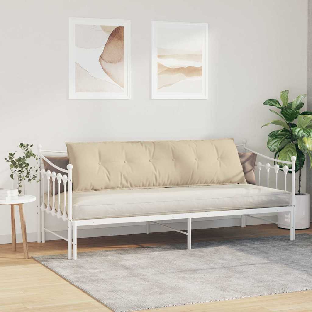 vidaXL Poduszka na plecy Kremowy 180 x 50 cm Tkanina mikrofibrowa