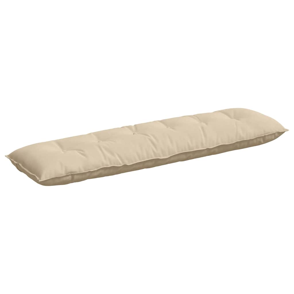 vidaXL Poduszka na plecy Kremowy 180 x 50 cm Tkanina mikrofibrowa