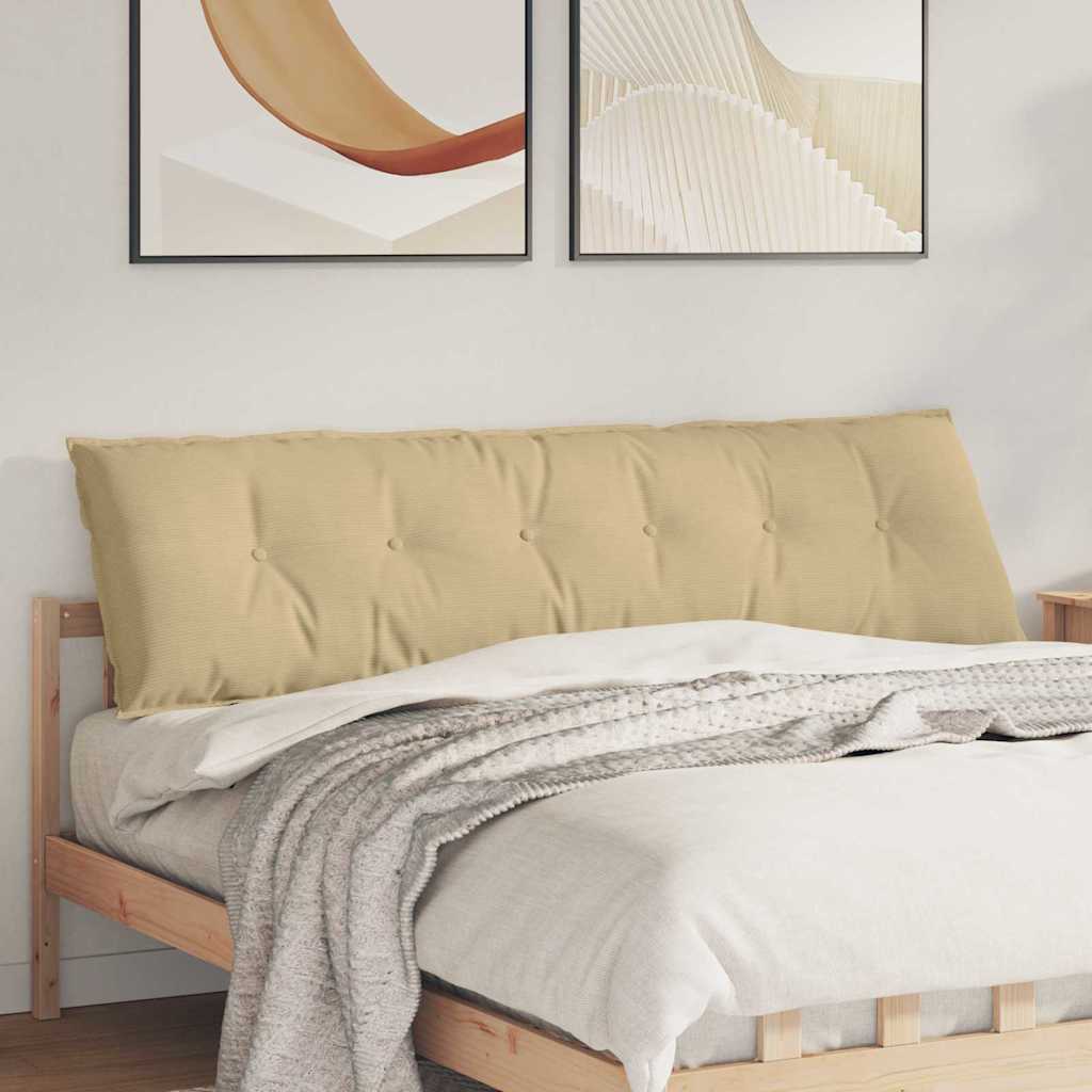 vidaXL Poduszka na plecy Szary zielony 180 x 50 cm Tkanina sztruksowa