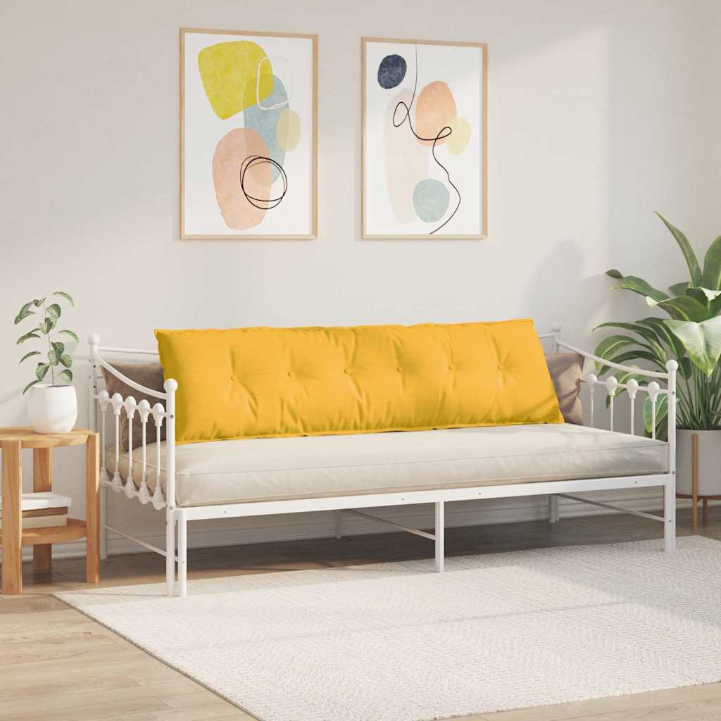 vidaXL Poduszka na plecy Jasnożółty 180 x 50 cm Tkanina sztruksowa