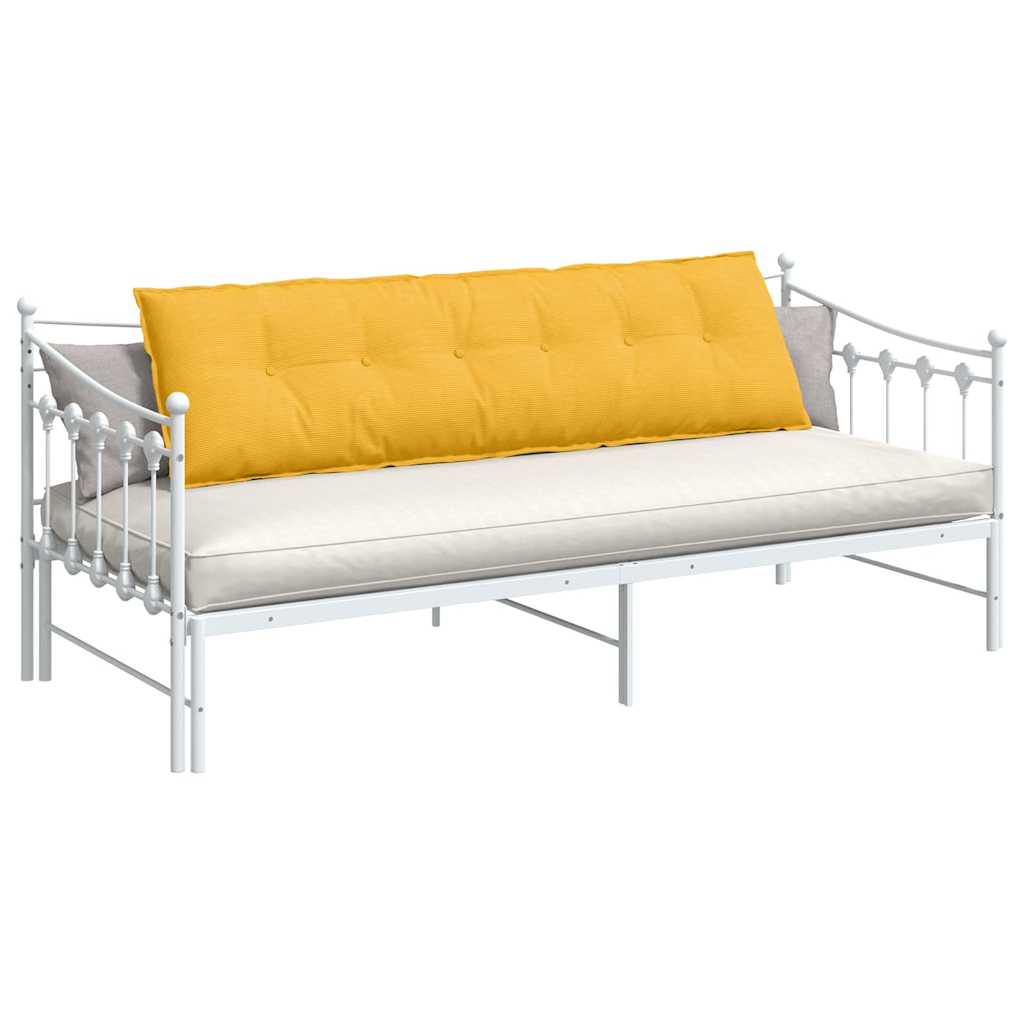 vidaXL Poduszka na plecy Jasnożółty 180 x 50 cm Tkanina sztruksowa